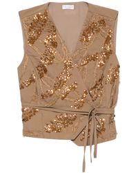 Brunello Cucinelli - Sequin-Embellished Waistcoat - Lyst