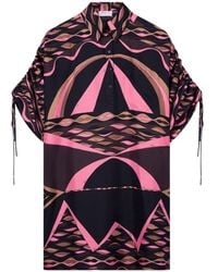 PUCCI - Dune Print Silk Kaftan - Lyst