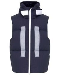 Stone Island - Logo-Print Hooded Quilted Gilet - Lyst