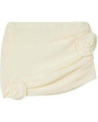 Magda Butrym - Floral Detailed Crepe Mini Skirt - Lyst