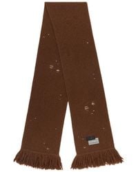 MM6 by Maison Margiela - Distressed Fringed Scarf - Lyst