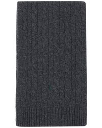 Polo Ralph Lauren - Logo-Embroidered Cable-Knit Scarf - Lyst
