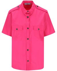 Prada - Short-Sleeved Buttoned Shirt - Lyst