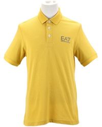 EA7 - Logo Lapel Polo Shirt - Lyst