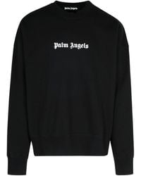 Palm Angels - Logo Printed Crewneck Sweatshirt - Lyst