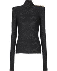 Balmain - Baroque Pattern Long-Sleeved Top - Lyst