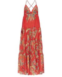 Etro - Tiered Printed Maxi Dress - Lyst