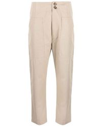 Isabel Marant - High-Waisted Cropped Trousers - Lyst
