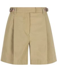 Burberry - Check-Buckle Bermuda Shorts - Lyst