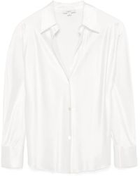 Vince - Long-Sleeved Button-Up Satin Shirt - Lyst