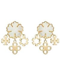 Tory Burch - Kira Clover Earrings - Lyst