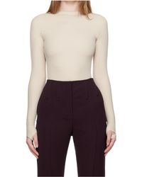 Mugler - Long-Sleeve Thumb-Holes Bodysuit - Lyst