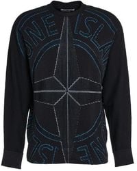 Stone Island - Compass Logo Knitted Sweater - Lyst