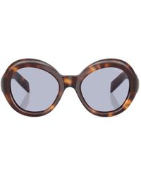 Prada - Eyewear Oversized Round Frame Sunglasses - Lyst