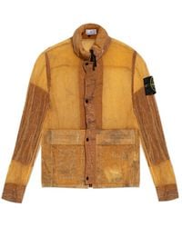 Stone Island - Logo Patch Long Sleeved Jacket - Lyst
