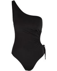 Max Mara - Canarie One Shoulder Stretch-Polyamide Swimsuit - Lyst