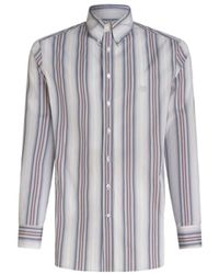 Etro - Striped Long-Sleeved Shirt - Lyst