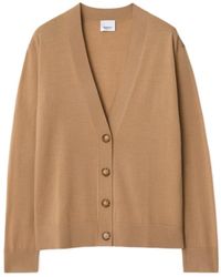 Burberry - V-Neck Knitted Cardigan - Lyst