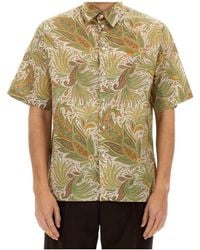 Etro - Paisley Printed Short Sleeved Shirt - Lyst