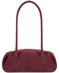 Yuzefi - Mini Oyster Suede-Finish Leather Shoulder Bag - Lyst