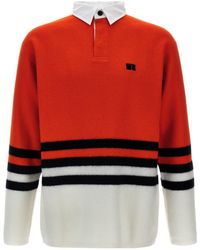 Wales Bonner - Cypher Logo Embroidered Knitted Polo Shirt - Lyst