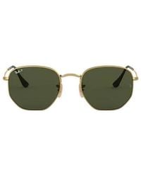 Ray-Ban - Mirrored Hexagon Frame Sunglasses - Lyst