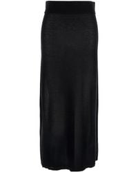 TOTEME - Long Skirt With Elastic Waist - Lyst