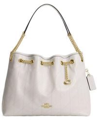 COACH - Evelyn Shoulder Bag With Quilting And Charm - Lyst