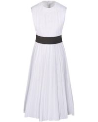 Tory Burch - Pleated Poplin Dress - Lyst