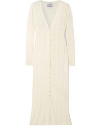 Donde Esteban - Guayabera Pointelle-Knit Cardigan - Lyst