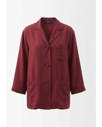 Gucci - Silk Crêpe De Chine Shirt With Embroidery - Lyst