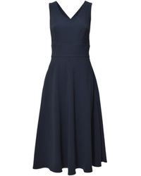 オールインワン・サロペット Aspesi Long Wrap Dress In Blue Satin Aspesi Long Wrap Dress In Blue Satin | ShopSimon