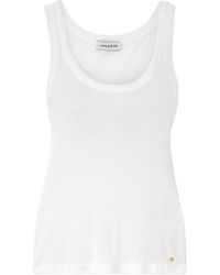 Anine Bing - Crewneck Sleeveless Ribbed Tank Top - Lyst
