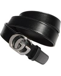 Gucci - Cut Gg Marmont Thin Belt - Lyst