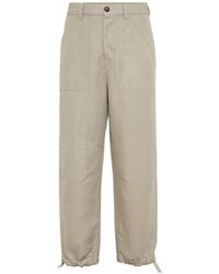Brunello Cucinelli - Drawstring Relaxed Fit Trousers - Lyst