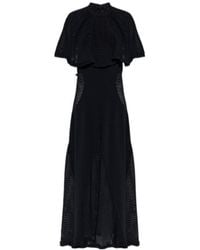 Lanvin - Open Back Cape Overlay Dress - Lyst