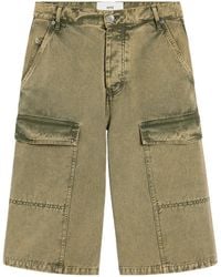 Ami Paris - Ami Wide Leg Cargo Bermuda Shorts - Lyst