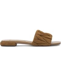 Miu Miu - Quilted Nappa Leather Sandals - Lyst