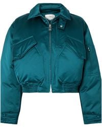 Victoria Beckham - Padded Cotton-Blend Sateen Down Bomber Jacket - Lyst