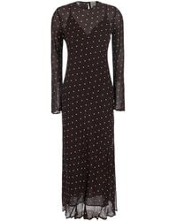 Semicouture - Semi Couture Connie Sheer Polka Dot Dress - Lyst
