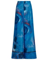Marni - Allover Printed Wide-Leg Trousers - Lyst