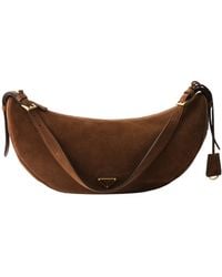 Prada - Triangle-Logo Demi-Lune Shoulder Bag - Lyst
