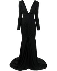 Alex Perry - V-Neck Long-Sleeve Gown - Lyst
