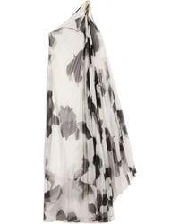 Max Mara - Printed One-Shoulder Maxi Dress - Lyst