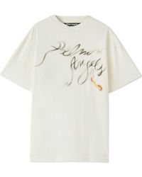 Palm Angels - Logo Printed Crewneck T-Shirt - Lyst
