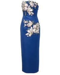 Leo - Ava Floral-Appliqué Strapless Midi Dress - Lyst