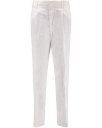 Brunello Cucinelli - Linen And Cotton Trousers - Lyst