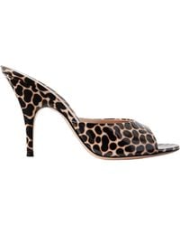 Gianvito Rossi - 95 Leopard-Print Leather Mules - Lyst