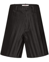 Valentino - Pleated Above-Knee Length Shorts - Lyst