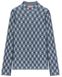 KENZO - Vichy Jacquard Fitted Jumper - Lyst